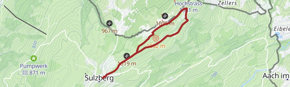 Route map: Sulzberg | Panoramarundweg Hochsträss